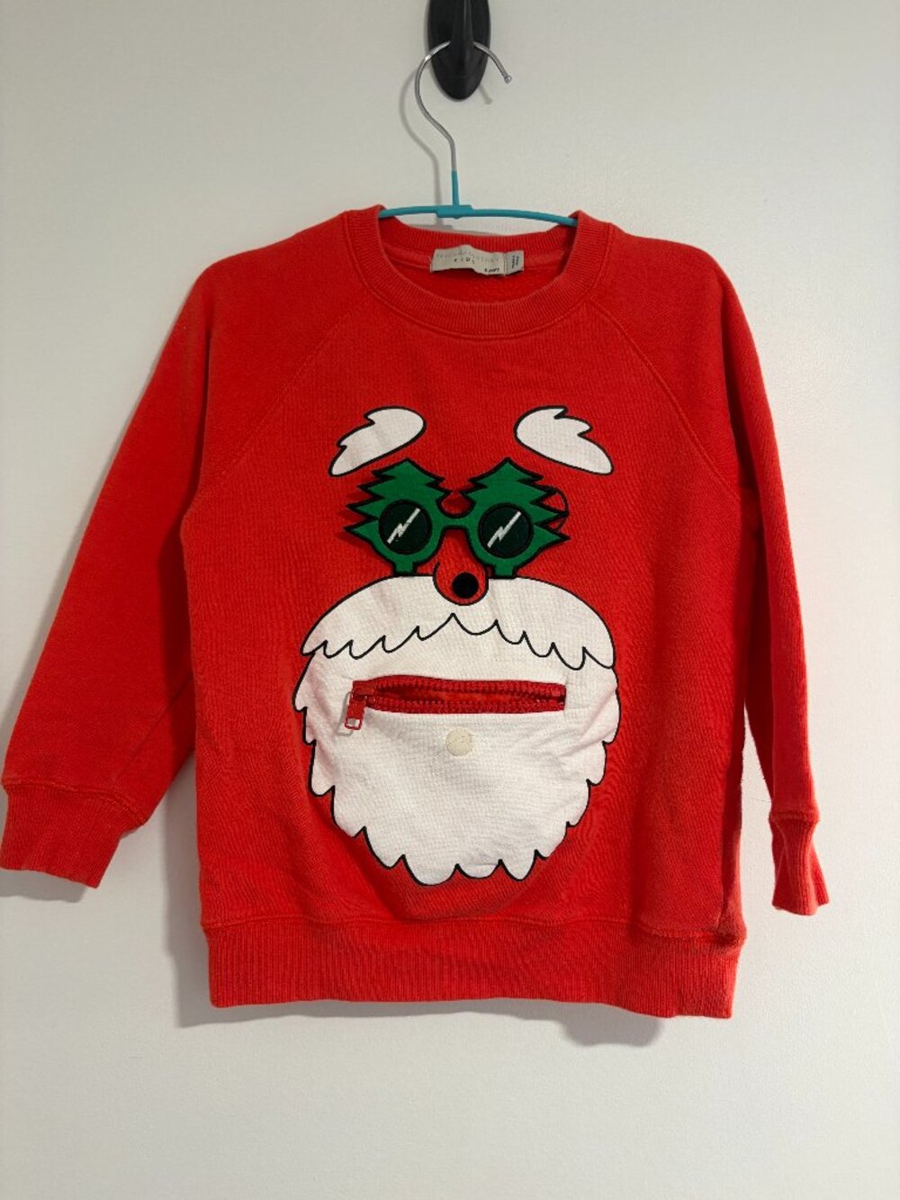 Designer Stella McCartney Childrens Winter Sweater with Velcro eyes and accents